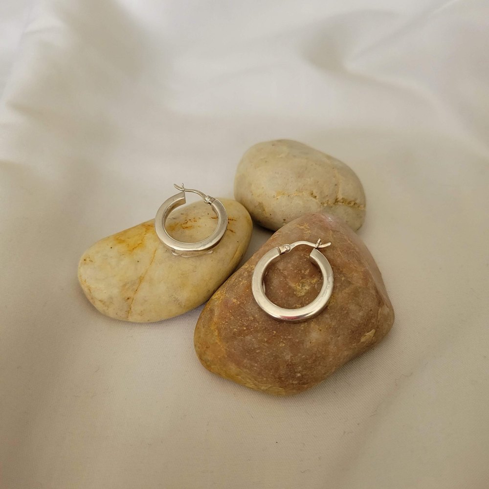 Adrienne Vitadini Sterling Silver Hoop Earrings